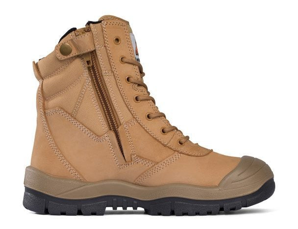 Wheat High Leg ZipSider Boot w/ Scuff Cap