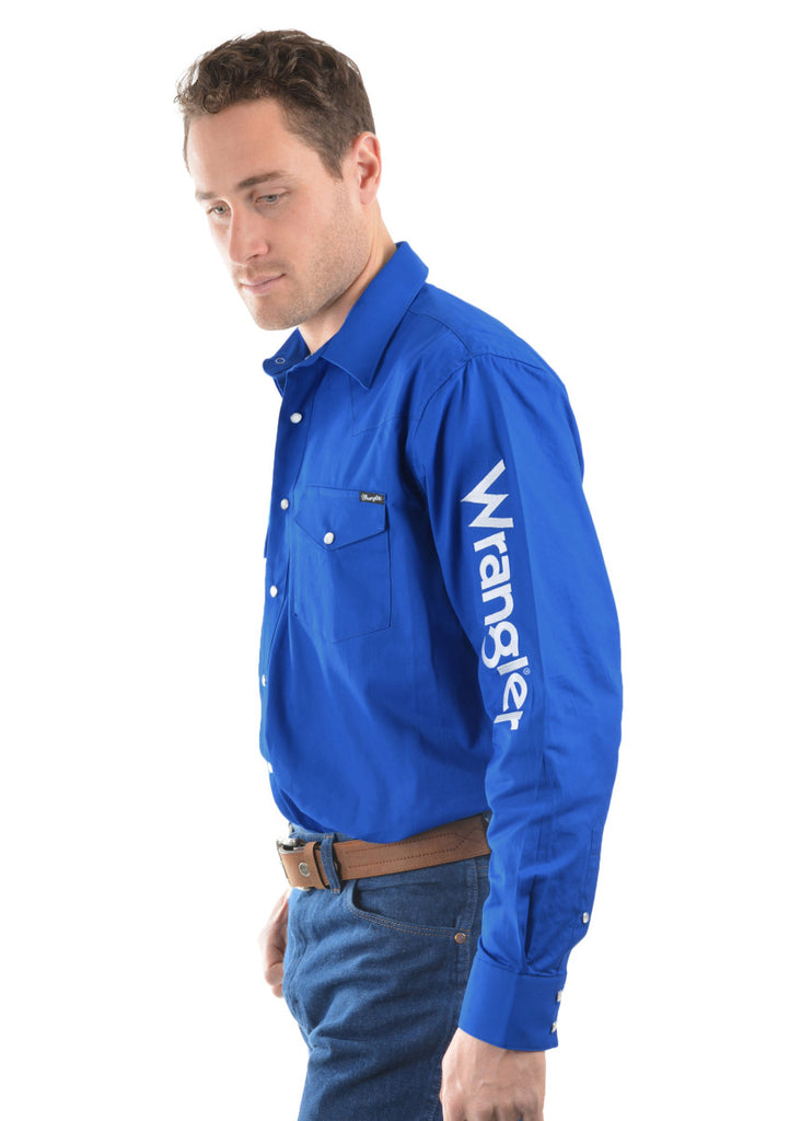 WRANGLER Men's Logo Rodeo Drill Shirt