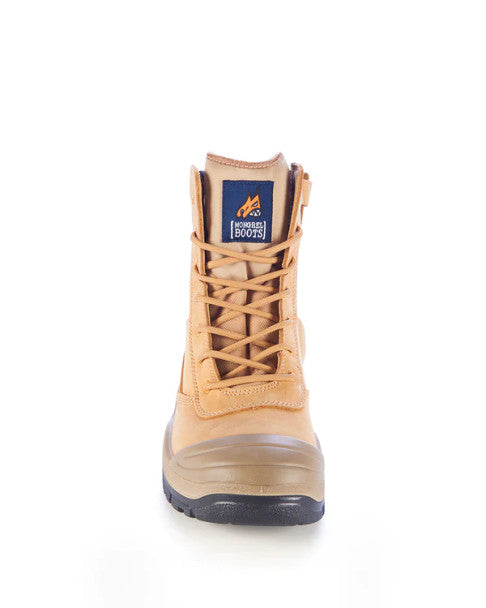 Wheat High Leg ZipSider Boot w/ Scuff Cap