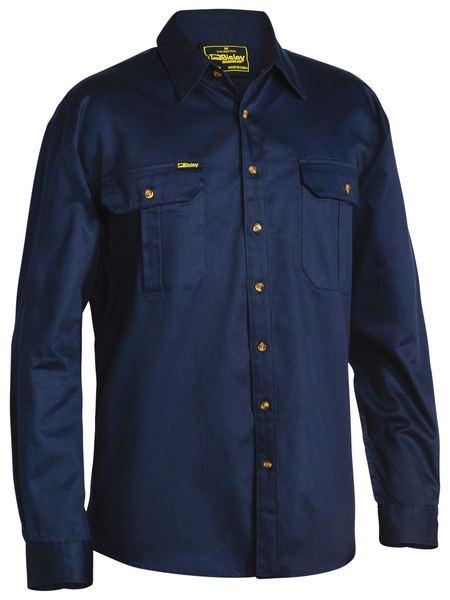 Bisley Original Cotton Mens Drill Shirt - Long Sleeve