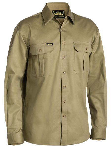 Bisley Original Cotton Mens Drill Shirt - Long Sleeve