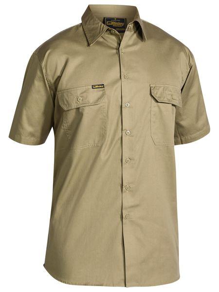 Bisley Cool Lightweight Mens Drill Shirt - Short Sleeve