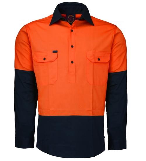 Hi Vis L/S C/F Drill Shirt