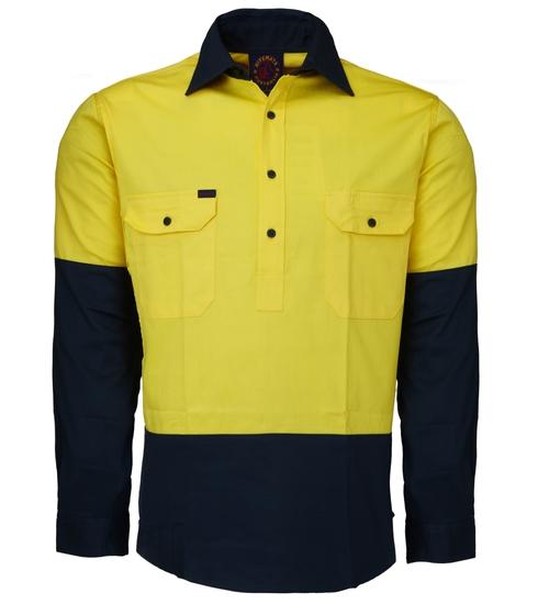 Hi Vis L/S C/F Drill Shirt